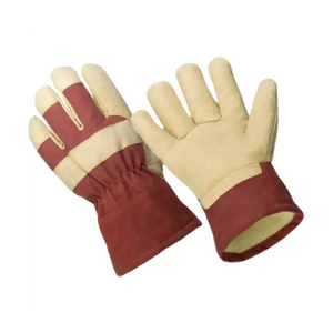 Gants de travail en cuir de vachette de haute qualité, antidérapants, longs, résistants aux coupures, de sécurité industrielle - Product Image 5