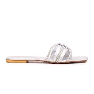 <b>Silver</b> Fancy <b>Slipper</b> FN7731 Elegant Shoes for Comfort and Style - Product Image 3