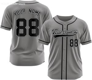 Camiseta de Béisbol con Estampado Digital Personalizado, Nombre, Número, Logotipo del Equipo, Uniforme Deportivo, Estilo Hip Hop, para Fanáticos del Béisbol, Tallas Grandes, 100% Personalizable - Product Image 2