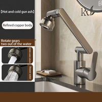 Robinet de lavabo commercial en acier inoxydable SUS304, mitigeur monocommande eau chaude et froide pour projets hôteliers et d'ingénierie