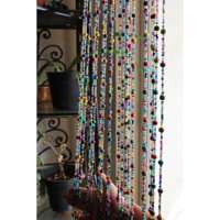 Guirlande bohème perlée avec clochettes en plastique pour décoration suspendue