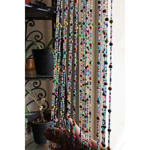 Bohemian Beaded Garland with Plastic Bells for Hanging Decor - Product Image 2