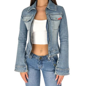 Veste en jean bleu clair sur mesure OEM/ODM pour femmes, qualité supérieure, chaude, confortable pour l'hiver, vestes en jean pour femmes - Product Image 5