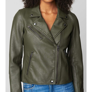 Chaqueta de cuero genuino de alta calidad para mujer, chaqueta de cuero de invierno para mujer, chaqueta de cuero genuino de piel de cordero para mujer - Product Image 1