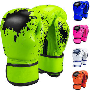Gants de boxe pour enfants 6oz 8oz en cuir artificiel, couleur et logo personnalisés pour garçons et filles, entraînement de kick-boxing MMA - Product Image 2