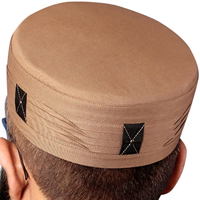 Chapeau musulman Hashaam Kufi à motif géométrique modeste avec logo personnalisé, en polyester, vente en gros, couvre-chef islamique pour hommes, nouveau design, mariage