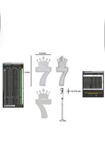 จี้เพชรโมอิสซาไนต์รูปมงกุฎแบบกำหนดเอง หมายเลข 7 เงินแท้ 925 สร้อยคอฮิปฮอปประดับเพชร - Product Image 3