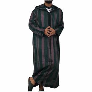 Ropa islámica Hombres Juba Thobe Vestido islámico Ropa islámica Hombres de manga larga Thobe Jubbah para la venta - Product Image 4