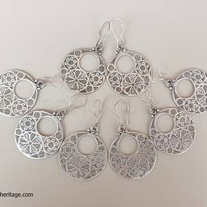 Pendientes étnicos tallados Kuchi, joyería hecha a mano Tribal afgana, pendientes bohemios Vintage para mujer - Product Image 3