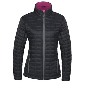 Blouson d'hiver personnalisé 2026 pour femme, matelassé, coupe bomber, à manches longues, épais, avec fermeture éclair - Product Image 4