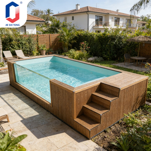 Piscina Elevada para Exteriores, Piscina de Fibra de Vidrio para Patio Trasero, Piscina Prefabricada con Sistema de Bomba y Filtro - Product Image 4