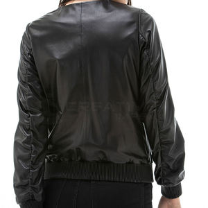 Chaqueta de Cuero para Mujer, Estilo Moderno, Venta al Por Mayor, Invierno, con Cuello Alto, Impermeable y Resistente al Viento, Acabado de Alta Calidad, Superventas - Product Image 2