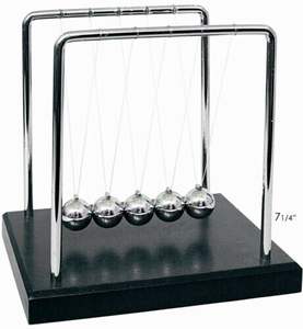 SS Manufacture Newton Cradle With 5 Balls and Black or Wooden Strong Stand - Product Image 3