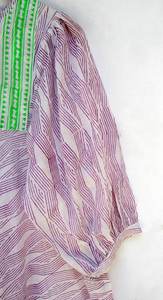 V-neck Short Sleeves Loose Fitting Tie Dye Kaftan Gypsy Rayon Fabric Clothing Woman Natural Adults <b>Cocktail</b> <b>Dresses</b> Modest <b>Dress</b> - Product Image 3