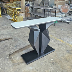 DEAS Modern Minimalist <b>Console</b> <b>Table</b> CST064 120x30x85cm Iron Legs with Stone Top <b>for</b> <b>Entry</b> Villa Living Room Bedroom Hotel - Product Image 4