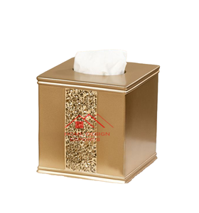 Porta Servilletas y Pañuelos de Metal con Diseño Único en Negro y Plateado, Precio al por Mayor - Product Image 5