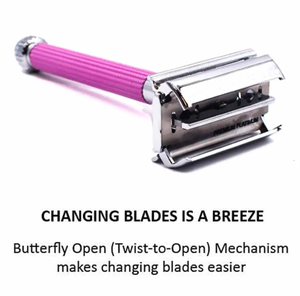 Maquinillas de afeitar profesionales de acero inoxidable ANAAIF para hombres, agarre cómodo, mango de plástico rojo, forma de polvo, depilación corporal - Product Image 6