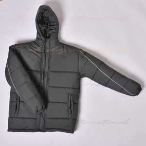 Chaqueta de hombre de nuevo estilo, chaqueta acolchada ligera personalizada, holgada, de gran tamaño, con capucha, con cremallera pesada, chaqueta acolchada a prueba de viento - Product Image 2