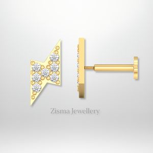 Joyería Piercing de lujo 14K oro real y diamantes cultivados en laboratorio VVS claridad DEF Color personalizable IGI GIA certificado al por mayor - Product Image 2