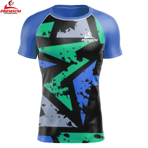 เสื้อรัชการ์ดแขนสั้นสำหรับผู้ชายชุดป้องกันผื่นคันมีสไตล์ระบายอากาศได้ดี - Product Image 4