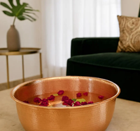 Bol de pédicure en fer martelé pour spa des pieds, massage indien des pieds, écologique, luxe moderne, traitement cosmétique des ongles, pieds