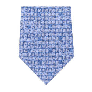 Cravatta Classica da Uomo Michael Kors in Twill di Seta con Logo Crosshatch Blu Navy Taglia Regolare - Product Image 2