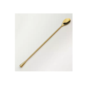 Cuillère à cocktail en laiton de luxe Couverts plaqués or Cuillère Argenterie Ensemble Couverts Avec noir poli avec vente - Product Image 1