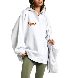 Women's Comfortable Oversized Drop Shoulder Long Sleeve Hoodie Custom Screen Printed Logo Acid Wash Techniques New <b>Dropshipping</b> - Product Image 1