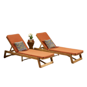 Furniture Garden <b>Chairs</b> Made Of Solid <b>Teak</b> Wood And Soft Foam With Smooth Fabric Finished Smoothly And Neatly - Product Image 1