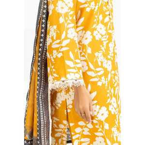 Conjunto de Traje de 3 Piezas Estampado Color Mostaza para Mujer - Product Image 5