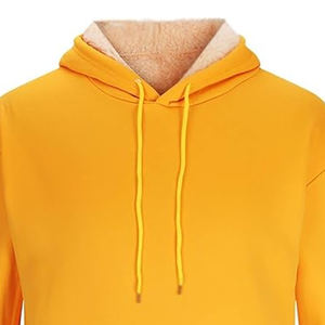 Vêtements de saison d'hiver confortables coupe-vent en couleur jaune pulls à capuche 100% coton sweats à capuche et sweat-shirts pour hommes - Product Image 5
