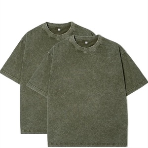 T-shirts imprimés graphiques lavés à l'acide unisexe 220GSM tissu lourd de qualité supérieure décontracté grande taille entièrement personnalisable 100% QC - Product Image 4