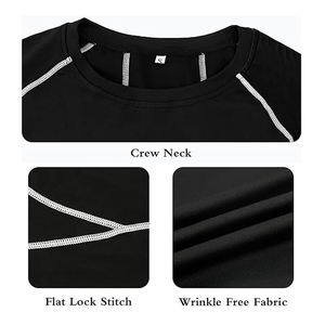 Rash Guard de sport de haute qualité à manches longues, design personnalisé, respirant, antibactérien, séchage rapide, compression unisexe pour - Product Image 4