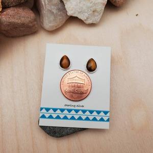 Boucles d'oreilles en pierres précieuses d'oeil de tigre bijoux pour femmes bijoux en argent de Style Boho 925 en argent Sterling tendance boucles d'oreilles faites à la main - Product Image 2