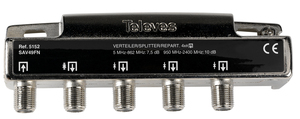 Splitter con connettore F 4D 5/2400MHz 8/10dB (Televes 5152) (Borsa sospesa) - Product Image 1