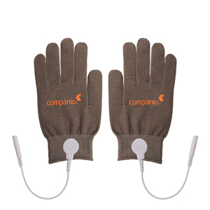 Paire de gants électrodes en fibre conductrice avec chaussettes de massage conductrices avec adaptateur et fils d'électrodes - Product Image 1