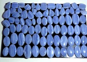Ágata de encaje azul natural, mezcla de piedras preciosas sueltas, forma y tamaño, mezcla de cabujón de encaje azul, lote para fabricación de joyas, suministros de gemas indias - Product Image 5