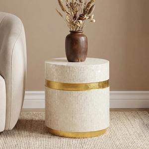 Table basse de luxe en nacre, fabriquée à la main, écologique et moderne, pour salon - Product Image 5