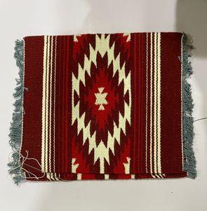 Bolso de mano de estilo bohemio de cuero genuino de alta calidad, manta de sillín negra de lana 100%, patrón geométrico, borla, proveedor superior directo - Product Image 4