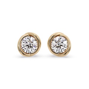 Boucles d'oreilles délicates à clous en diamant rond de 0,30 ct, diamant de laboratoire en platine, pour usage quotidien, cadeau - Product Image 2