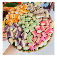 Bonbons à la noix de coco au goût sucré les plus vendus avec du pandan/taro/arachide/durian/cacao/ crème au lait/ saveur de thé vert à prix avantageux