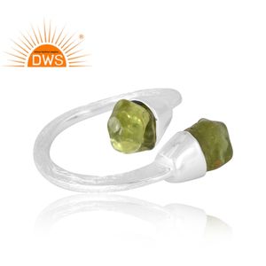 Latest Selling 925 Sterling Selling Natural Peridot Gemstone Ring Custom Jewelry Manufacturer - Product Image 4