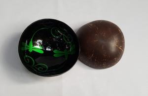 Cuenco de concha de coco hecho a mano ecológico con patrón de libélula para el hogar y la cocina hecho en Vietnam - Product Image 4