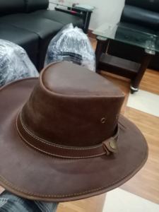 หมวกคาวบอยหนังแท้สีน้ำตาลพรีเมียม พร้อมรูระบายอากาศและดีไซน์วินเทจ หมวกหนังสไตล์ตะวันตกแบบสั่งทำสำหรับผู้ชาย - Product Image 2