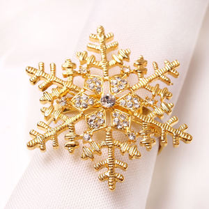 Ronds de serviette élégants en métal pour tables de mariage raffinées - Design de luxe écologique - Product Image 5