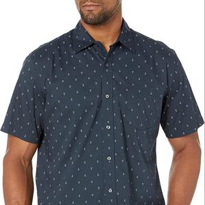 เสื้อยืดแขนสั้นสำหรับผู้ชายสบายกระดุมด้านหน้า100% ผ้าฝ้ายพิมพ์ลายดีไซน์ทุกขนาด - Product Image 1