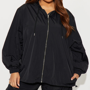 Ensemble de survêtement en twill confortable et de haute qualité pour femmes / Prix de gros, survêtement deux pièces noir surdimensionné pour femmes, finition lisse, 2026 - Product Image 4