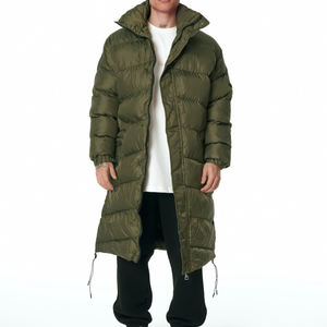 Chaqueta de Invierno para Hombre, Chaqueta Informal con Cuello Alto, Cremallera, Acolchada, de Algodón, con Capucha, Impermeable, Transpirable, Estilo Urbano - Product Image 1