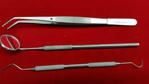 ชุดเครื่องมือทันตกรรมพื้นฐานชุดเครื่องมือทันตกรรมแบบใช้มือคลาส III เครื่องมือสำรวจปากผ้าฝ้าย #5 - Product Image 5