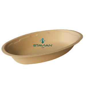 Bols ovales sans PFAS en bagasse de 29oz bol jetable sans fibres durables 850ml plante 100% écologique - Product Image 2